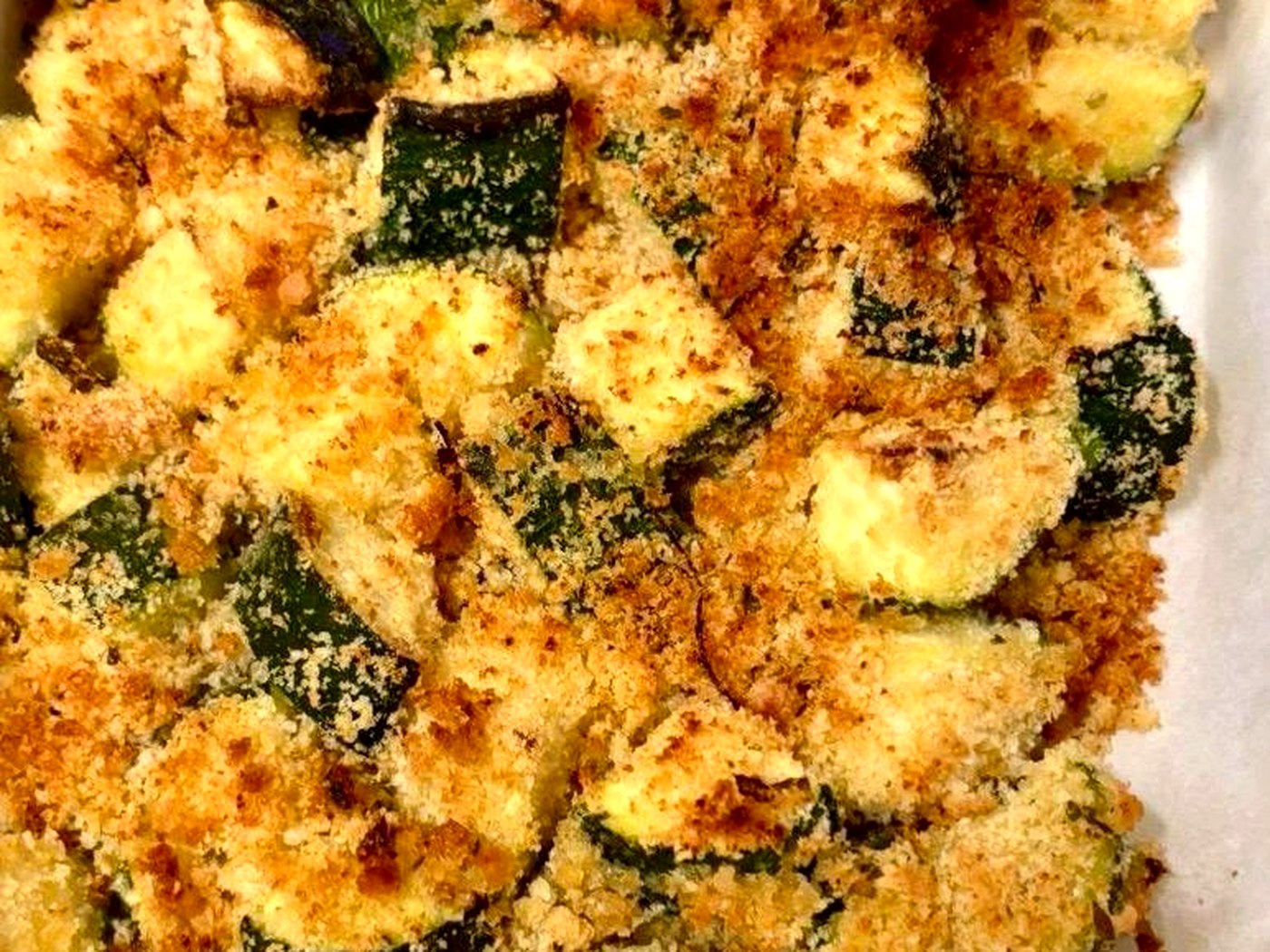 Zucchine gratinate al forno, croccanti fuori